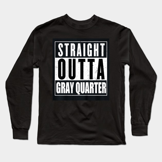 Gray Quarter Long Sleeve T-Shirt by ArtbyMyz